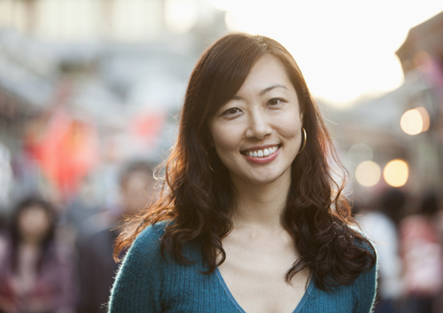 asian lady smiling