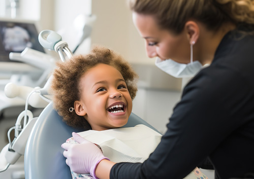 child with a dentist