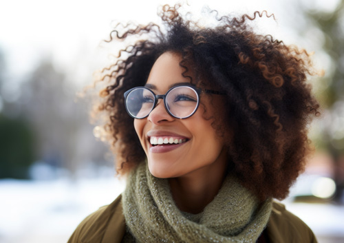 happy young woman